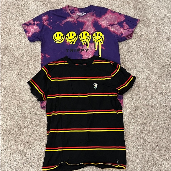 Bundle of tshirts: Tie-Dye Smiley and Classic Stripe - Picture 1 of 10